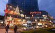 RZESZOW, POLAND - DECEMBER 16:An evening view of Hotel Rzeszow and the Galeria Rzeszow sh...