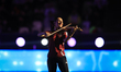 A violin show takes place before the FIFA Intercontinental Cup Qatar 2024 match between Re...
