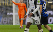 Christian Kabasele plays during the Coppa Italia match between FC Internazionale and Udine...