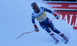 Wiley Maple (USA) competes with Atomic during the AUDI FIS Ski World Cup men's Downhill at...