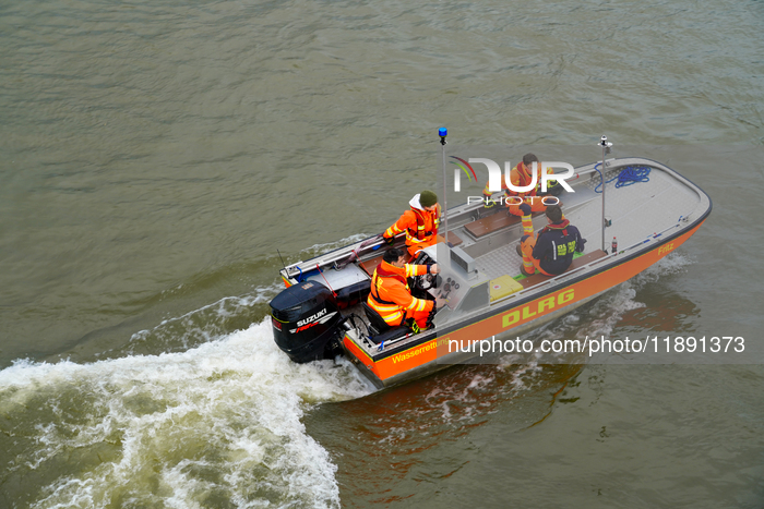 DLRG Rescue Boat On The Main River