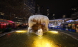 The Josephine Shaw Lowell Memorial Fountain in Bryant Park is covered in ice after a weeke...