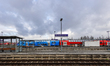 Regional trains, including a Sudostbayernbahn double-deck train, park at Muhldorf/Inn Trai...