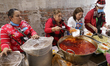 Volunteers from the Sant'Egidio Community in Mexico City, Mexico, on December 25, 2024, se...
