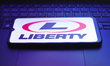 The Liberty Energy, Inc. logo appears on a smartphone screen in this illustration photo in...