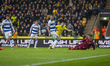 Borja Sainz of Norwich City takes a shot on goal during the Sky Bet Championship match bet...