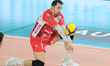 Stephen Maar of the Gas Sales Bluenergy Piacenza team bumps the ball during the match betw...