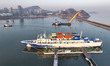 China's first sea star cruise ship docks at the dock in Lianyungang, China, on January 1,...