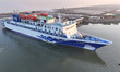 China's first sea star cruise ship docks at the dock in Lianyungang, China, on January 1,...
