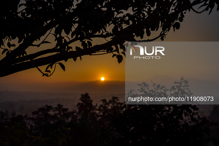 The First Sunrise Of 2025 In Kathmandu, Nepal