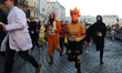 Runners in costumes participate in the 20th Krakow New Year's Eve Run at the Main Market S...