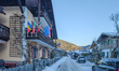 Locals and visitors walk on a winter day in Oberammergau, Garmisch-Partenkirchen, Upper Ba...