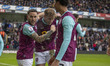 Zian Flemming #19 of Burnley FC celebrates his goal during the Sky Bet Championship match...