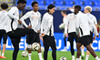 Players of AS Monaco attend a training session ahead of the French Super Cup (Trophee des...
