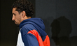 Paris Saint-Germain (PSG) player Marquinhos attends the press conference ahead of the Fren...