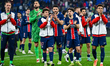 Players of Paris Saint-Germain applaud the fans after winning the French Super Cup (Trophe...