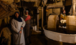 Figurants participate in the Living Nativity in Palombaio, a hamlet of Bitonto, on January...