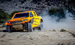 Maik Willems and Marcel Snijders drive their Toyota Hilux during the Dakar Rally in Saudi...