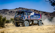 Tomas Vratny, Bartlomiej Boba, and Jaromir Martinec are in their Tatra FF7 during the Daka...