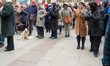 In Munich, Germany, on December 11, 2025, 13 organizations call for a rally for a just pea...