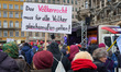 In Munich, Germany, on January 11, 2025, demonstrators gather in Marienplatz to participat...