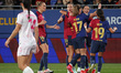 Aitana Bonmati celebrates a goal during the match between FC Barcelona Women and FC Levant...