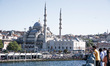 Yeni Cami (New Mosque), also known as the Valide Sultan Mosque, is visible from Galata Bri...