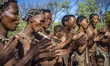Traditional dancing and singing in the Living Museum of the Ju’Hoansi-San, Grashoek, Namib...