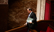 Francois Hollande, deputy of the Socialistes et Apparentes group, is seen during the sessi...