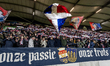 The atmosphere in the stadium during the match between Willem II and Feyenoord at the Koni...