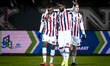 Players of Willem II celebrate the goal during the match Willem II vs. Feyenoord at the Ko...