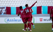 Luis Carlos Riascos of Gzira United celebrates scoring the 1-1 goal during the Malta 360 S...