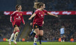 Ella Toone #7 of Manchester United W.F.C celebrates her second goal during the Barclays FA...
