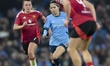 Yui Hasegawa #25 of Manchester City W.F.C. is in action during the Barclays FA Women's Sup...