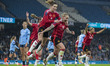 Leah Galton #11 of Manchester United W.F.C celebrates her goal during the Barclays FA Wome...