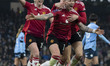 Leah Galton #11 of Manchester United W.F.C celebrates her goal during the Barclays FA Wome...