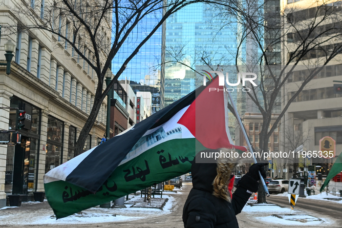 Palestinian Community In Edmonton Celebrates Israel-Hamas Ceasefire In -25C Cold