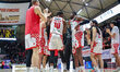 Derek Cooke finishes the match between Eetra Pistoia Basket and Openjobmetis Varese in Pis...