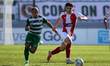 Karl Mohnani (right) of Melita plays during the Malta 360 Sports Premier League soccer mat...