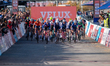 A cyclist competes in the Women's Junior Category of the UCI Cyclo-Cross World Cup 2025 in...