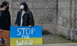 A demonstration takes place in Salzburg, Austria, on March 5, 2022, to protest against the...