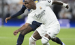 Vinicius Jr of Real Madrid is in action during the UEFA Champions League 2024/25 match bet...