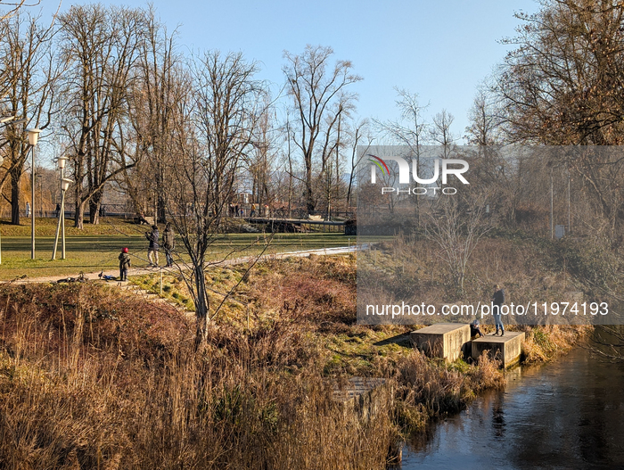 Mangfallpark In The Bavarian City Of Rosenheim