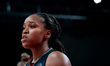 Keondria Calloway participates in the game between Polski Cukier AZS UMCS Lublin and MB Za...