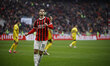 AC Milan's Christian Pulisic scores a goal during the Italian Serie A Enilive soccer champ...