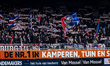 Supporters of Willem II attend the match between RKC and Willem II at the Koning Willem II...