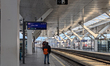An OBB Railjet train is at Salzburg Central Station in Salzburg, Austria, on January 25, 2...