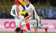 Stefan de Vrij of FC Internazionale plays during the Serie A match between US Lecce and FC...