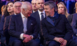 King Charles III of Great Britain and King Frederik X of Denmark talk during the main comm...
