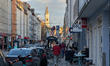 In Munich, Germany, on January 26, 2025, a street scene in Munich's lively urban district...